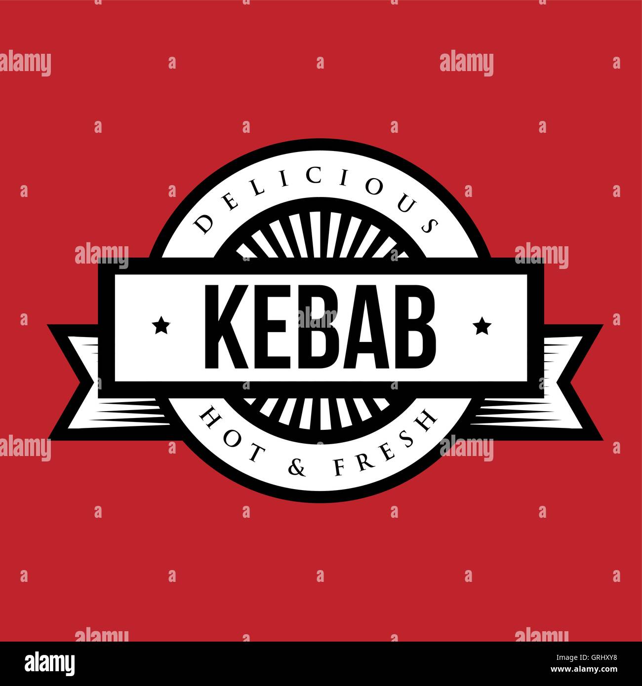 Kebab stamp vintage style vector Stock Vector Image & Art - Alamy