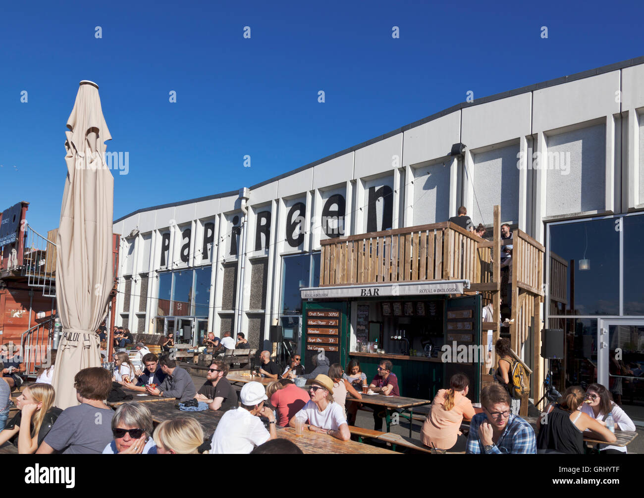 Bar and outside seating at eatery and first real street food market