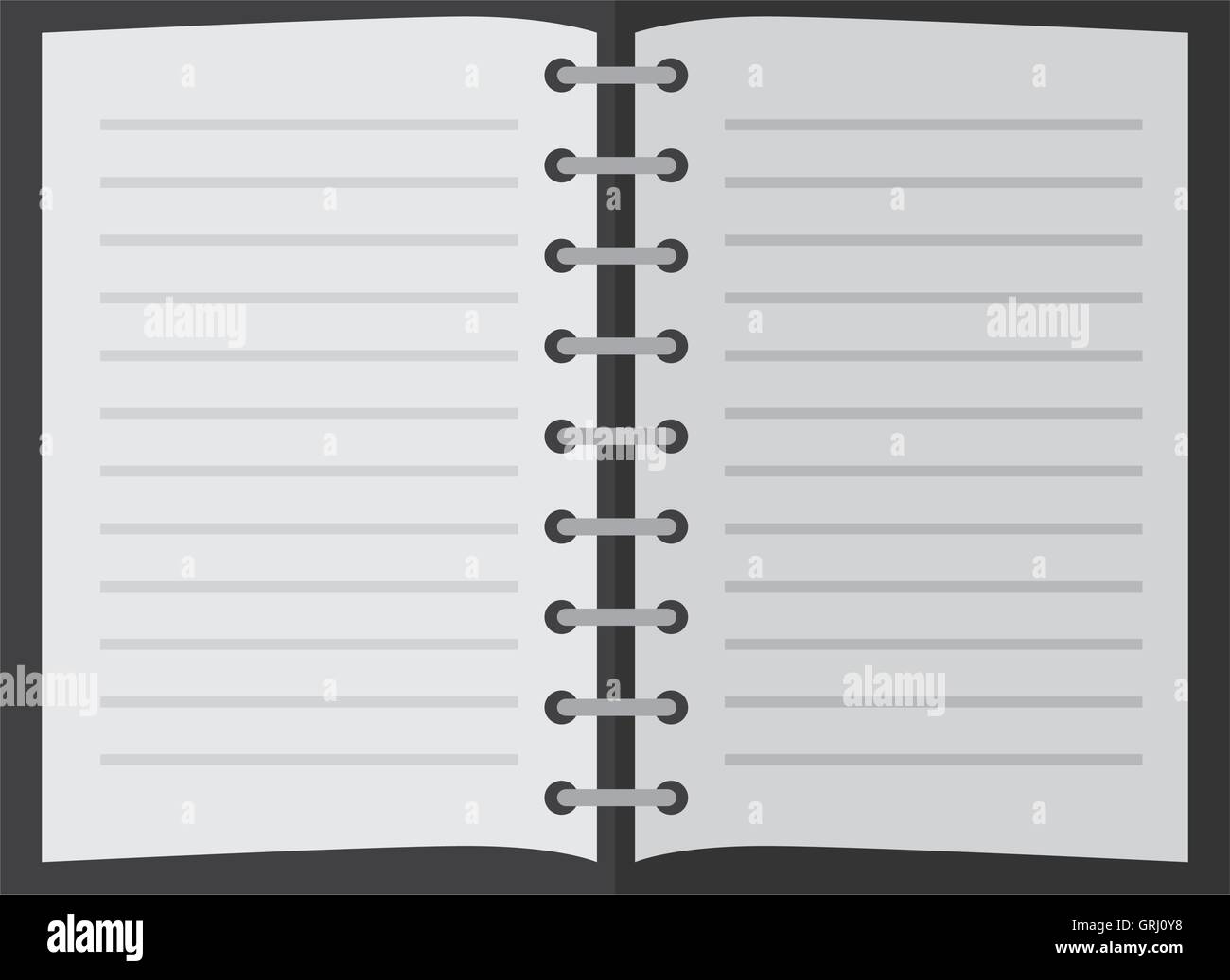 Diary pages line drawing Stock Vector Images - Alamy