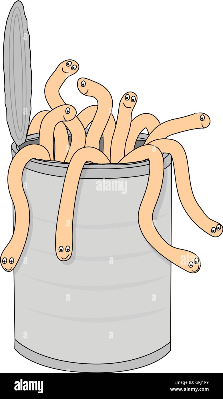 Can of worms Stock Vector