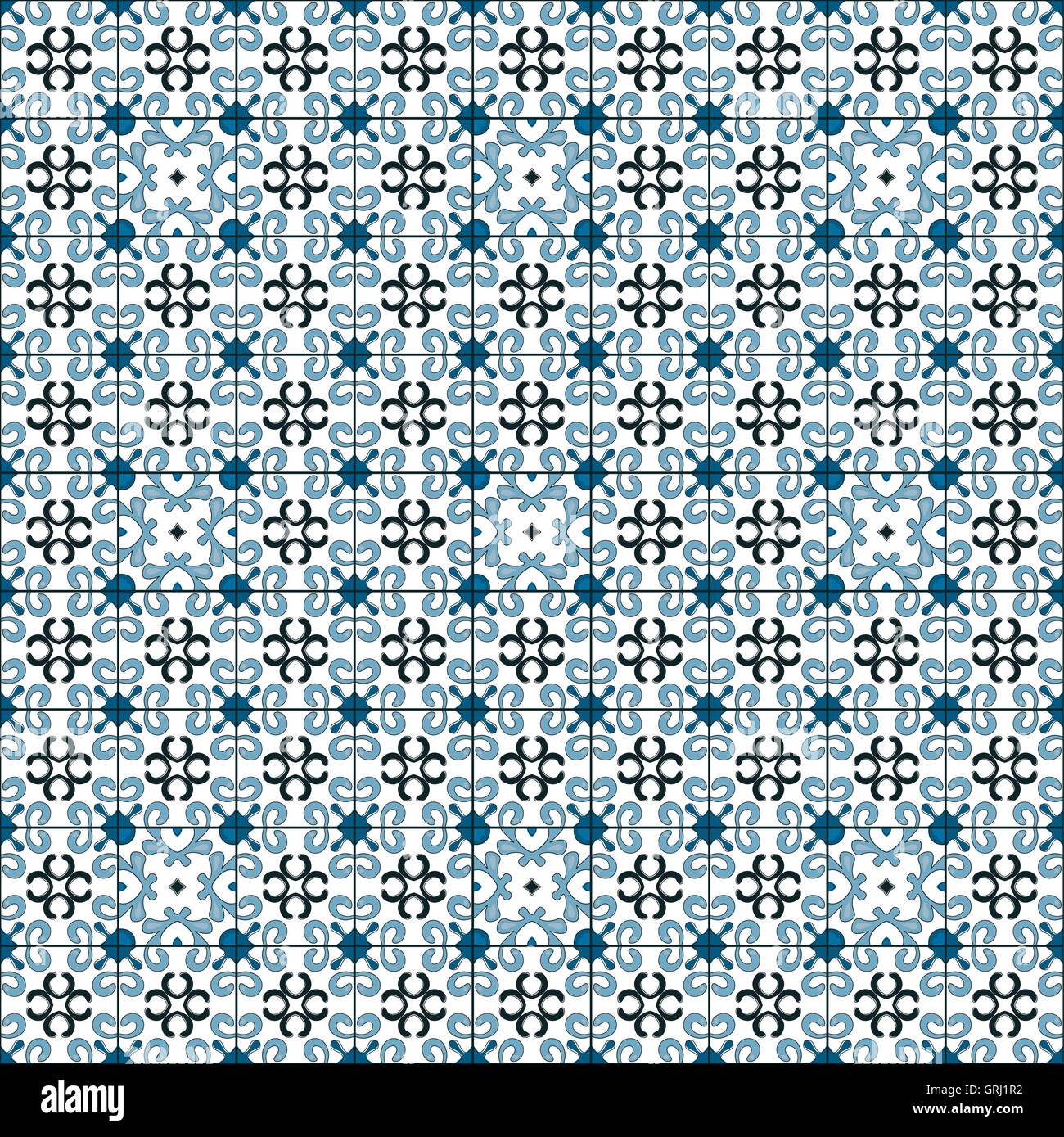Portuguese Blue And White Tiles Stock Vector Images - Alamy