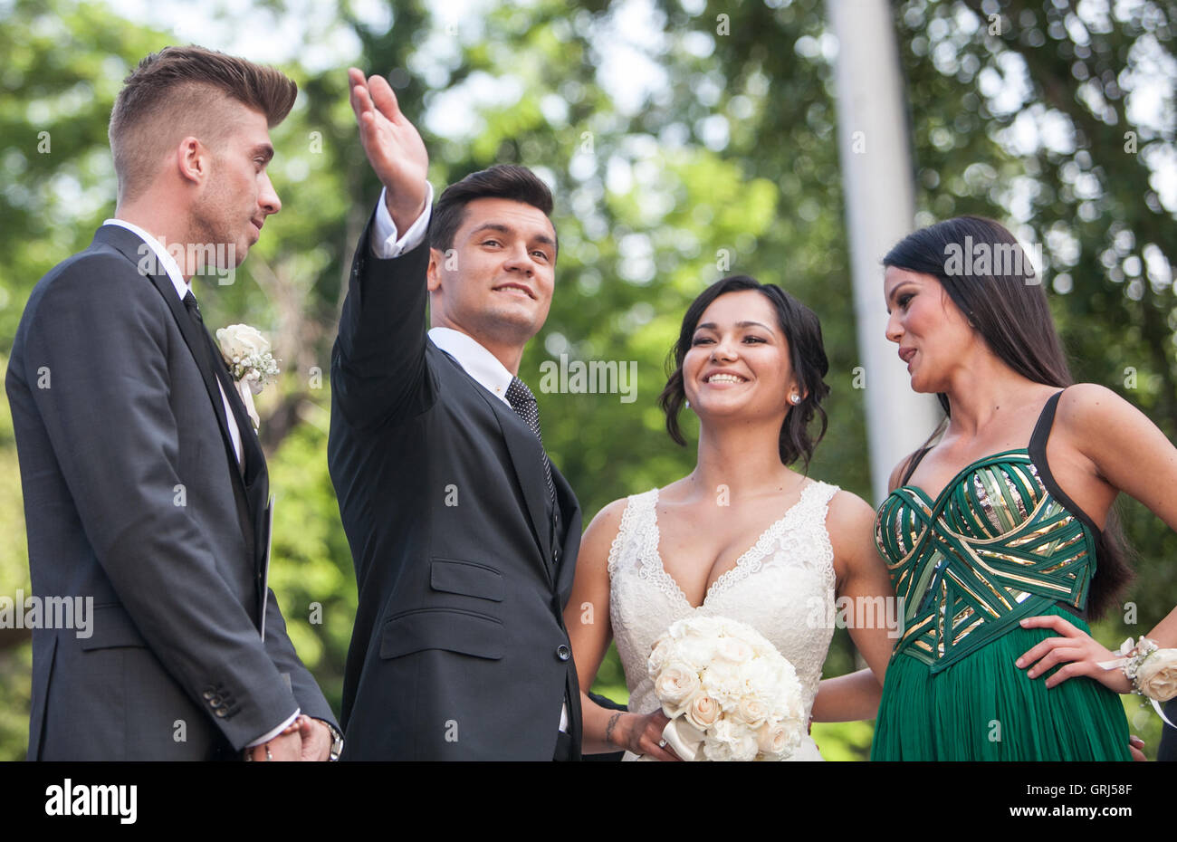 The wedding of Dejan Lovren and Anita Lovren at Church of Our Lady of Stock  Photo - Alamy