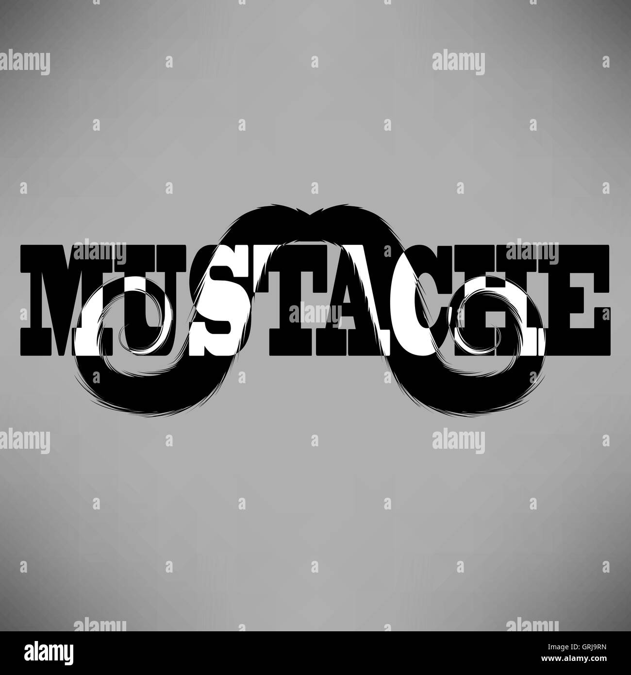 Mustache Silhouette Icon Stock Vector