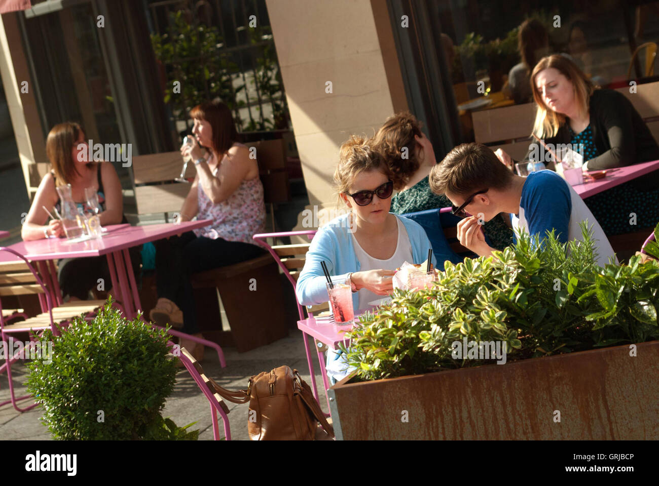 Cafe, Newcastle upon Tyne Stock Photo Alamy