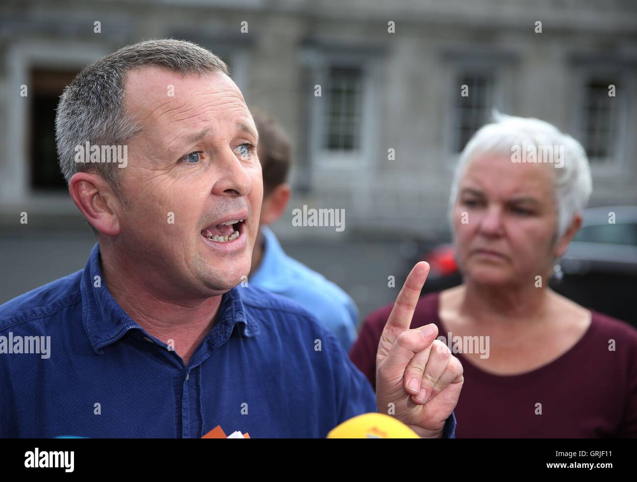 People Before Profit TD Richard Boyd Barrett outside Leinster House in ...