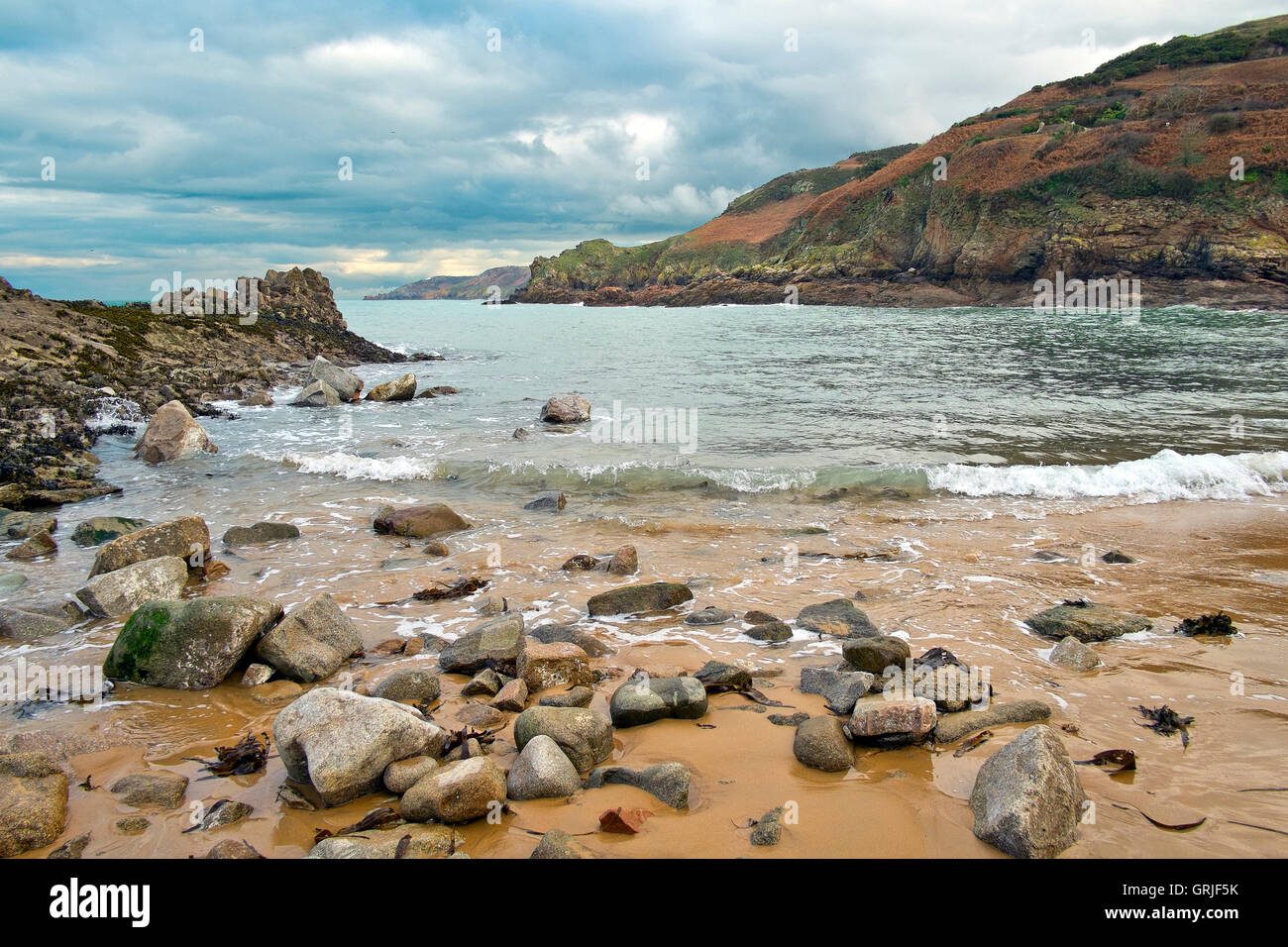 Greve de Lecq beach on the north coast of Jersey, Channel Islands Stock  Photo - Alamy