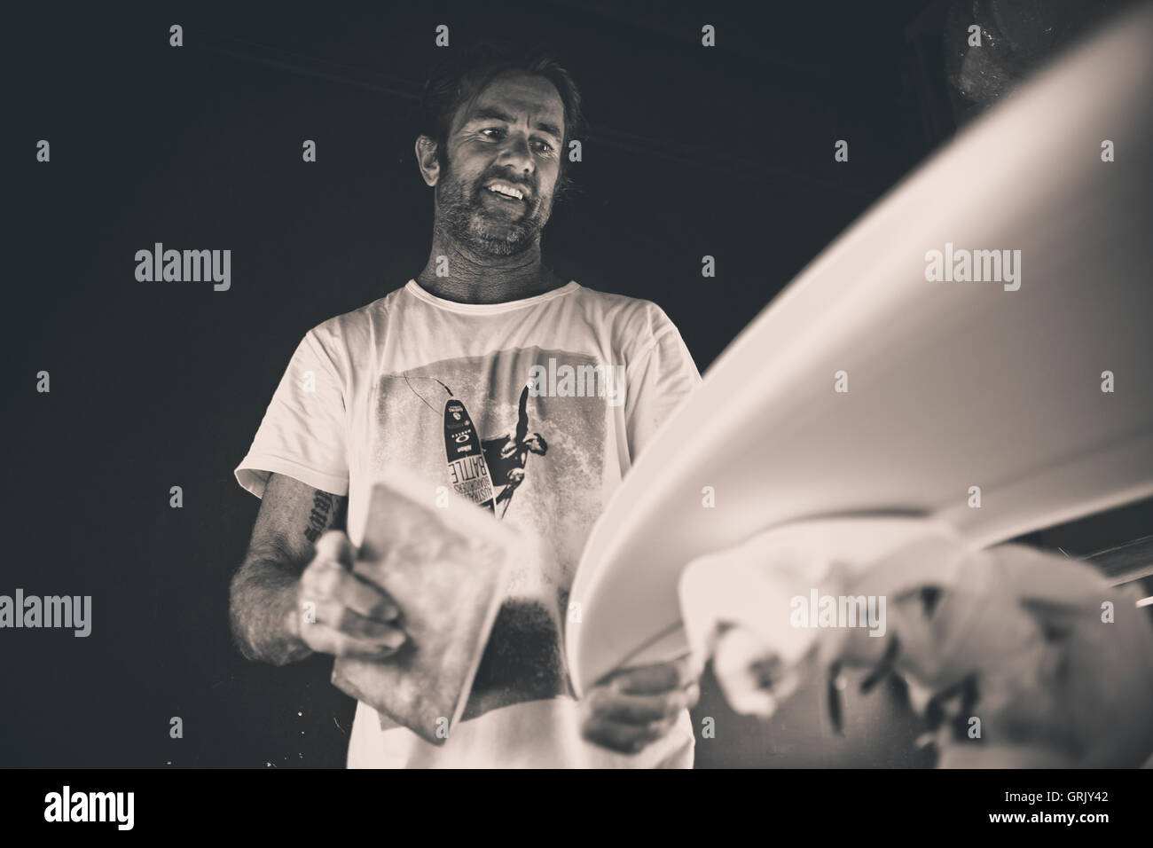Australian surfboard shaper Dylan Longbottom Stock Photo Alamy