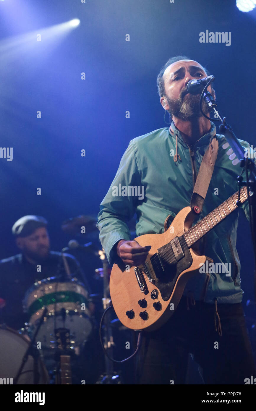 James Mercer of The Shins performing on the Woods Stage on day 1 of the 2016 End of the Road