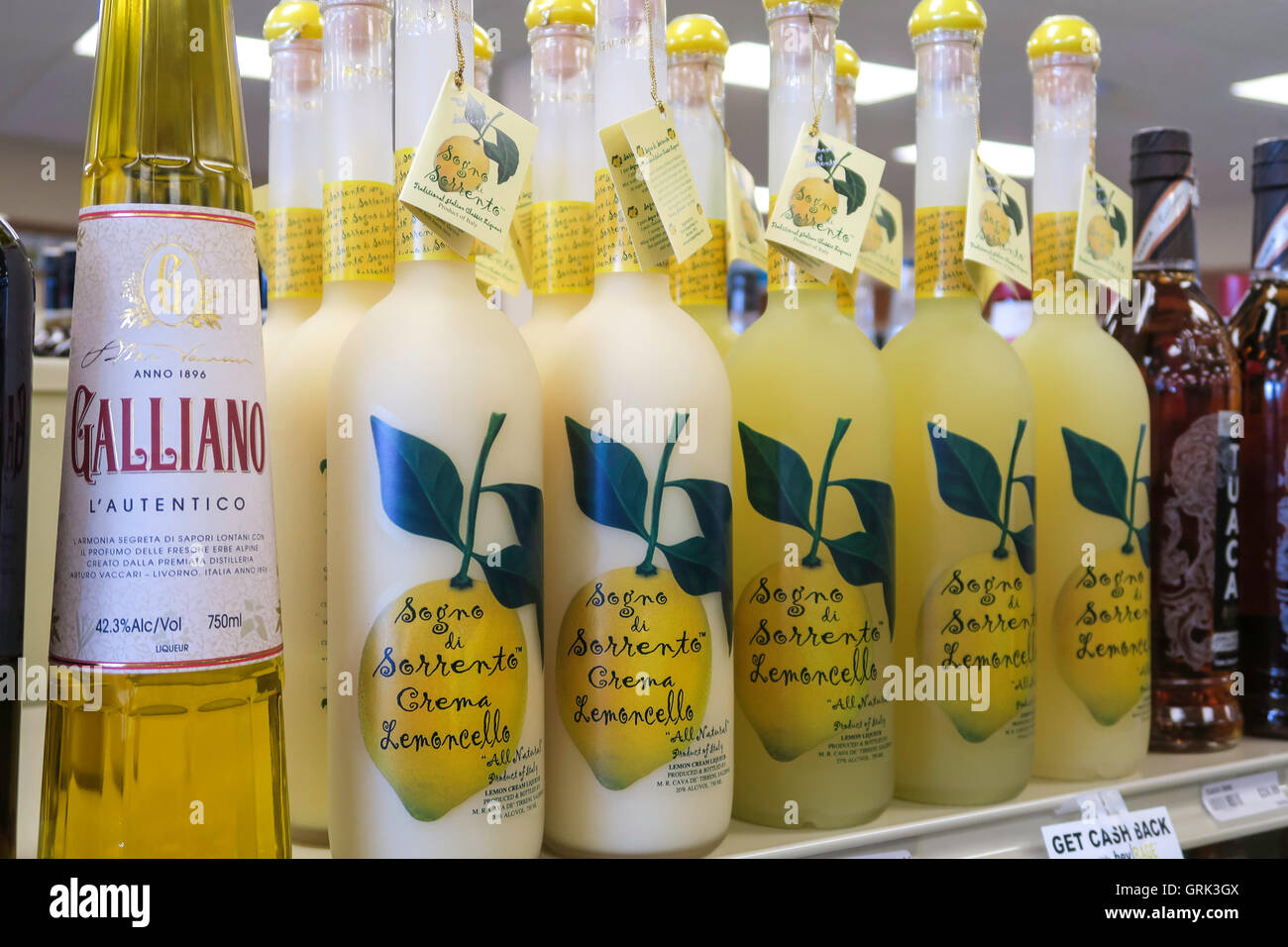 Shelf in Liquor Store, USA Stock Photo Alamy