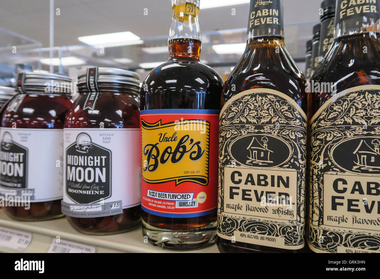 Shelf In Liquor Store Usa Stock Photo 117819233 Alamy