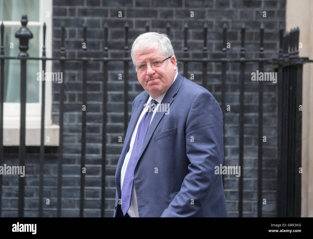Chancellor of the Duchy of Lancaster,Patrick McLoughlin, arrives at number 10 for a cabinet meeting Stock Photo
