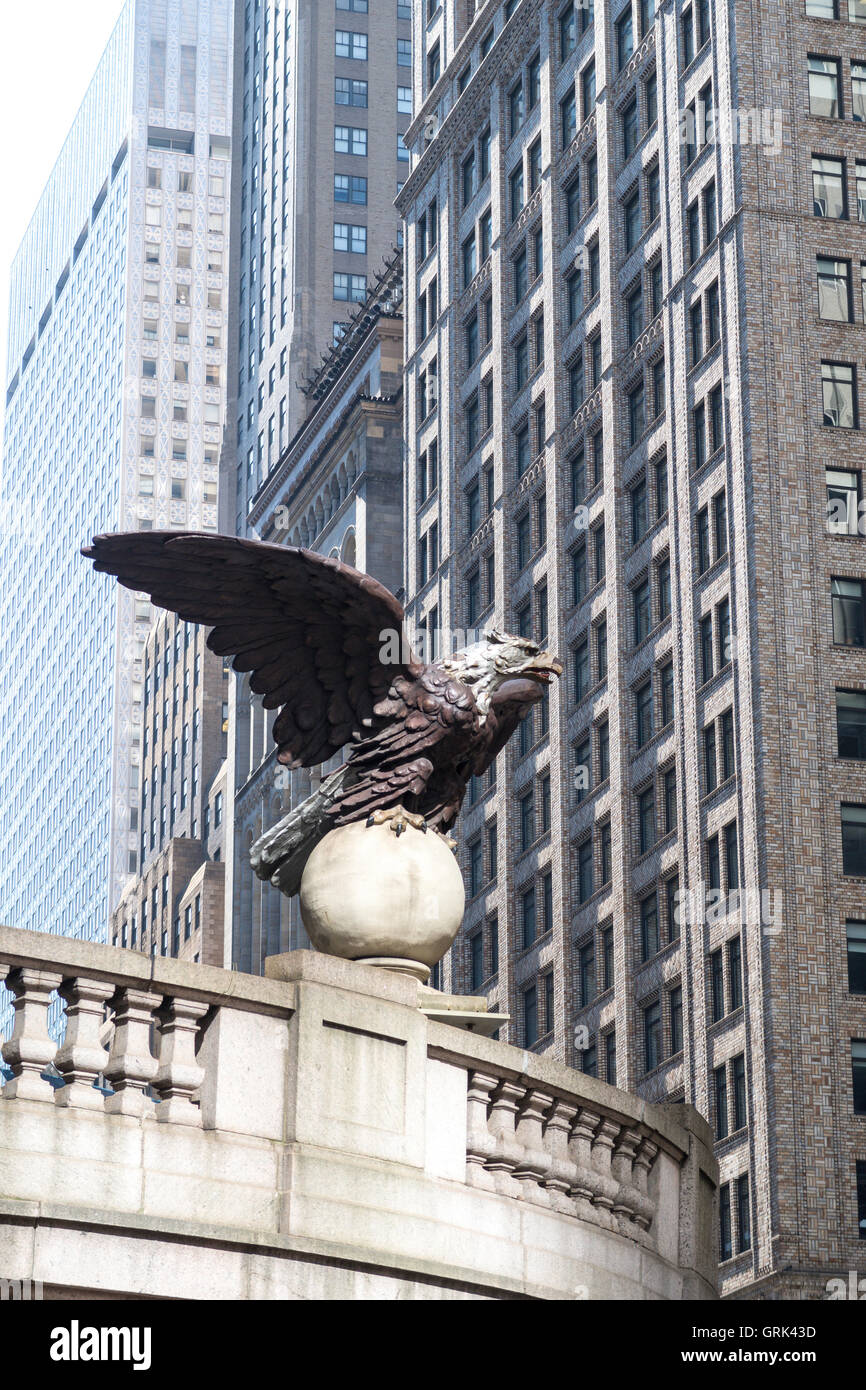 Eagle Statue, Grand Central Terminal, NYC Stock Photo