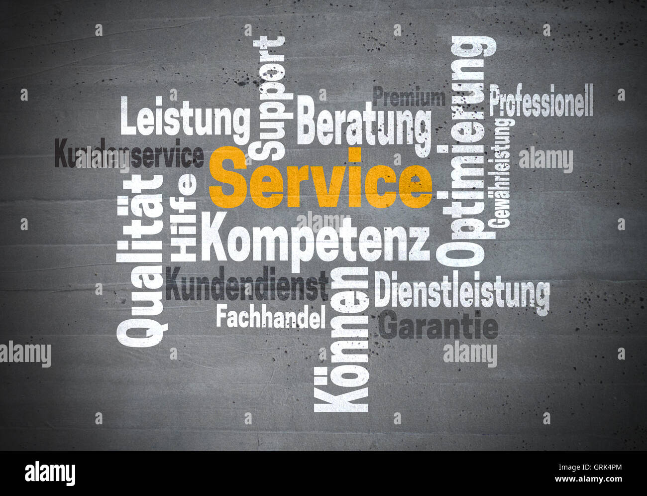 service support kompetenz (in german support competency) word cloud concept. Stock Photo