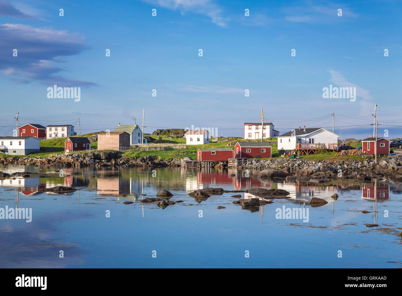 The fishing village of Tilting, Fogo Island, Newfoundland and Labrador, Canada. Stock Photo