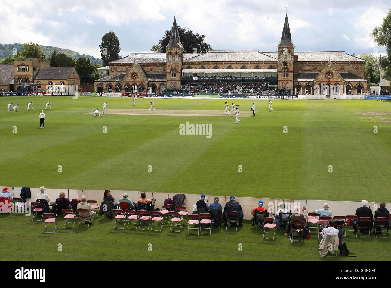General view of Cheltenham College cricket ground during play