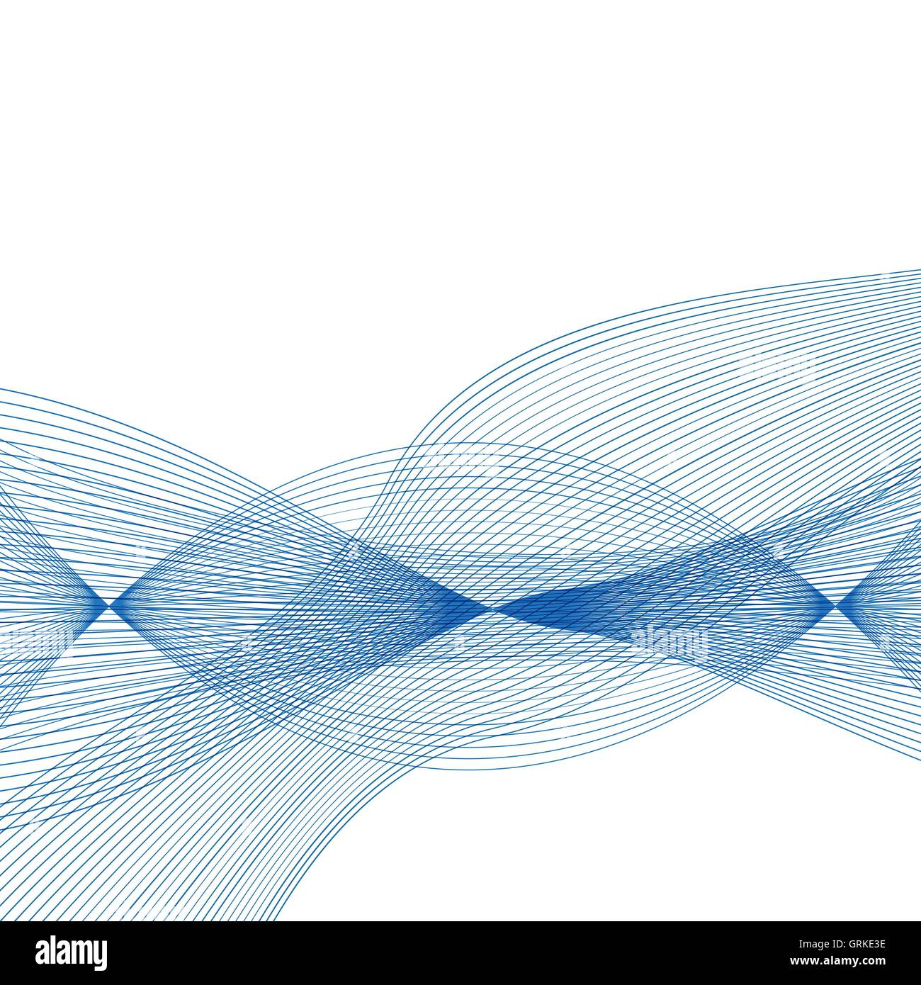 Abstract Blue Wave Set on Transparent Background. Vector Illustr Stock ...