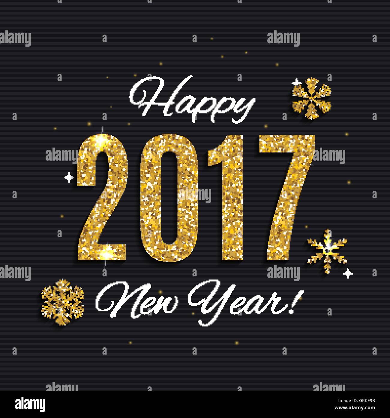 2017 Happy New Year Gold Glossy Background. Vector Illustration Stock ...