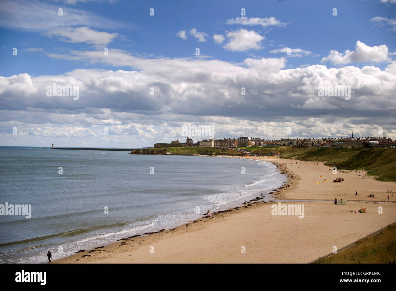 Long Sands beach, Tynemouth, North East England Stock Photo