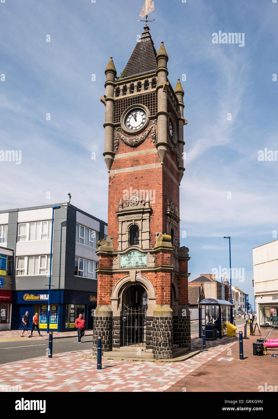 Redcar Clock Tower erected in Grateful Memory of King Edward VII 1901