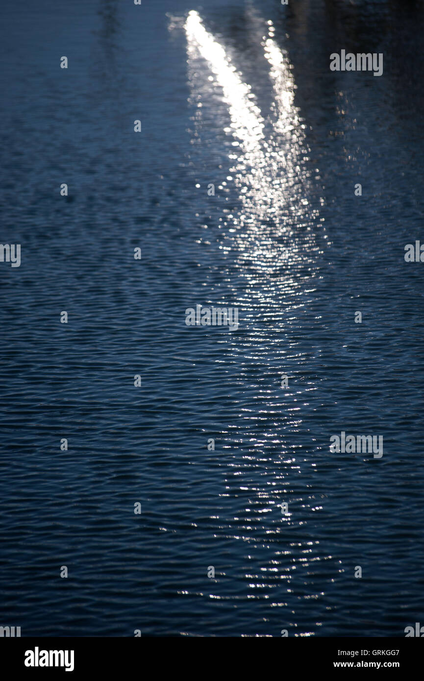 Glittering water at the seaside Stock Photo