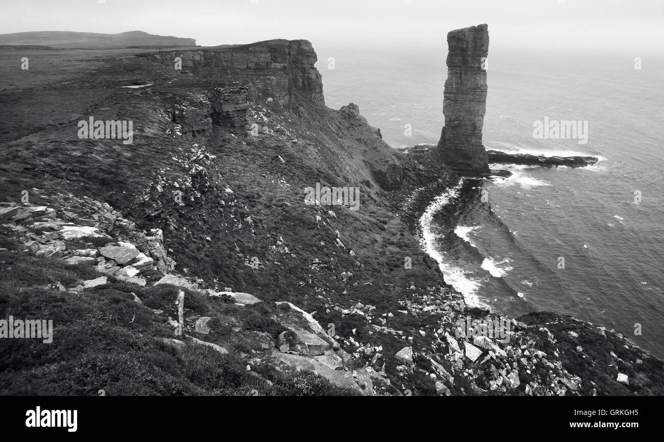 Scottish landscape in Orkney. Old man of Hoy. Scotland. UK Stock Photo