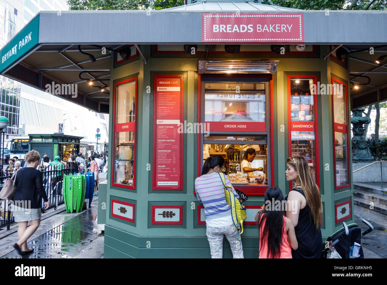 New York City,NY NYC,Manhattan,Midtown,Bryant Park,public park,food