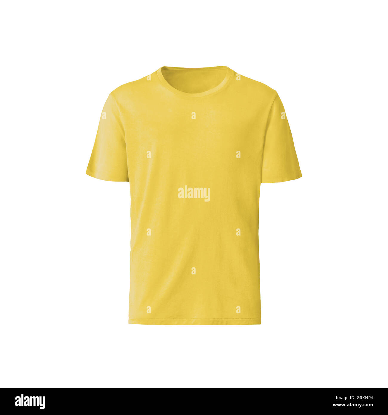 yellow t-shirt on white background Stock Photo