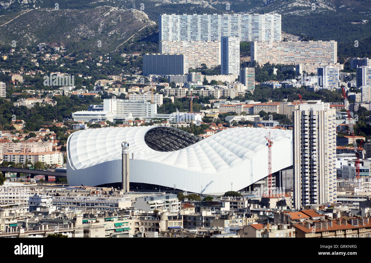 Le Nouveau Stade Velodrome Marseille Bouches-du-Rhome France Stock Photo