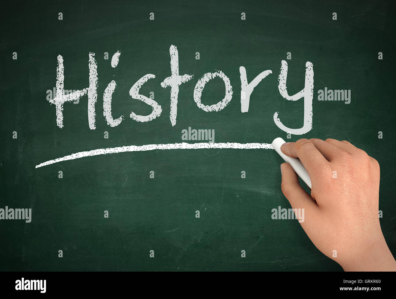 history chalkboard write concept illustration Stock Photo Alamy