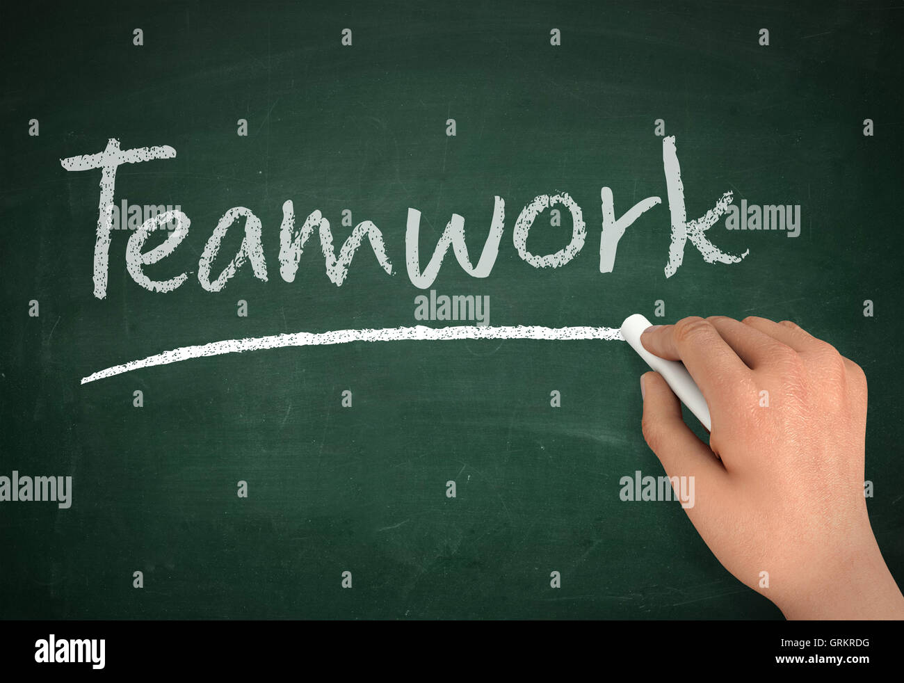 Teamwork Chalkboard Write Concept Illustration Stock Photo - Alamy