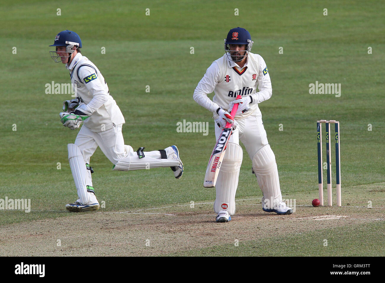 Cameron Herring of Gloucestershire (L) is the first to celebrate the