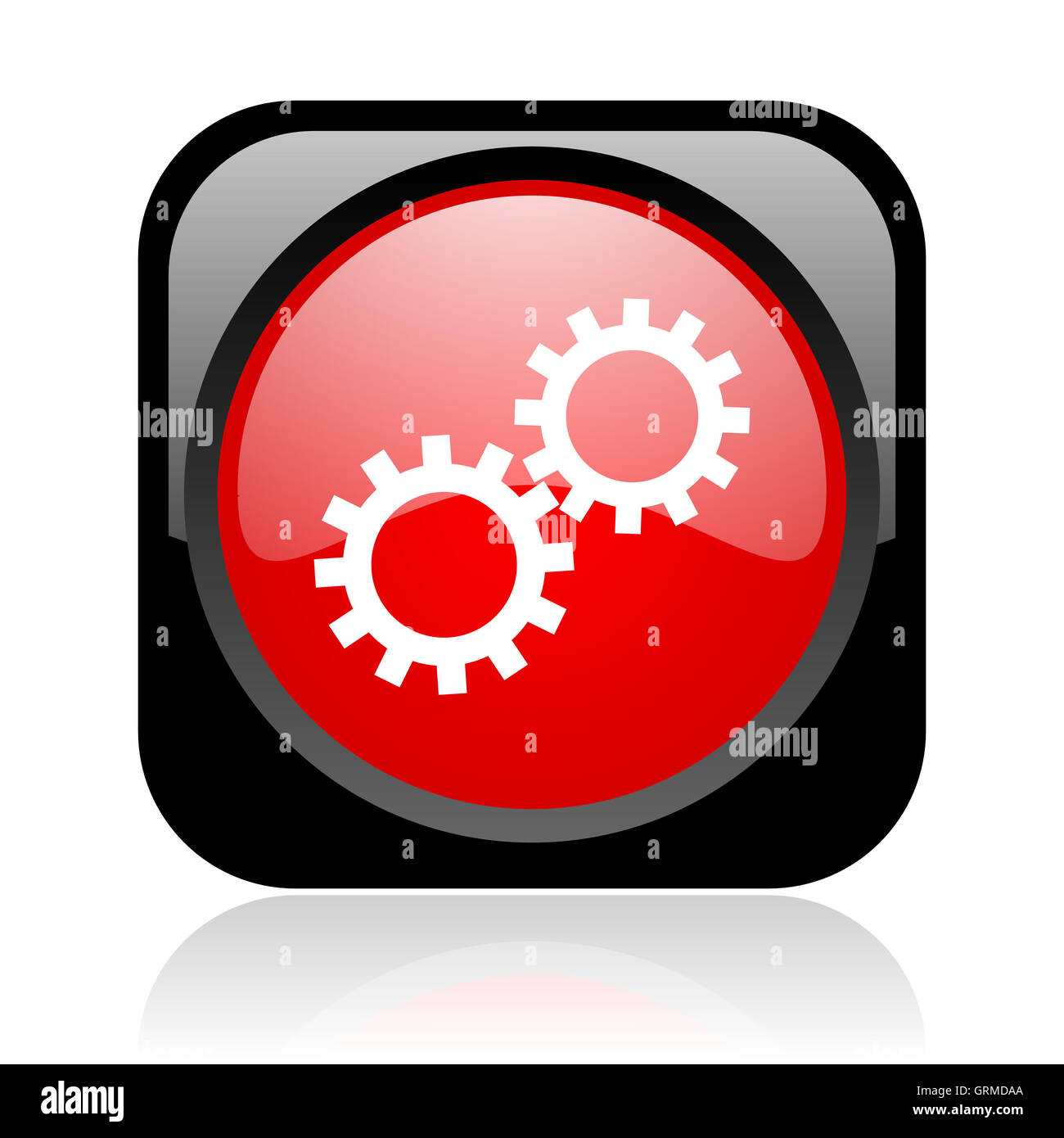 Glossy 3d gear icon settings hi-res stock photography and images - Alamy