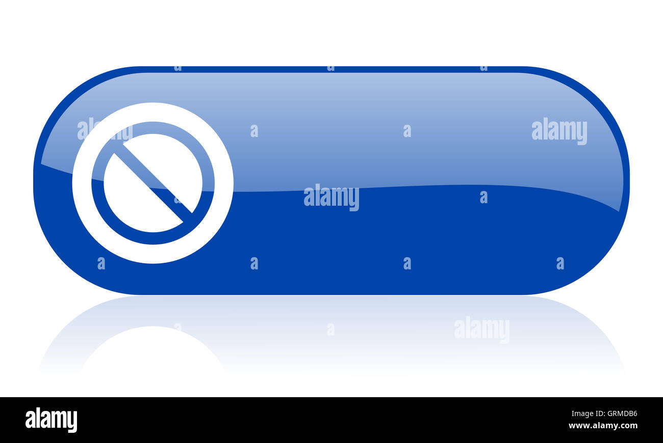 access denied blue web glossy icon Stock Photo