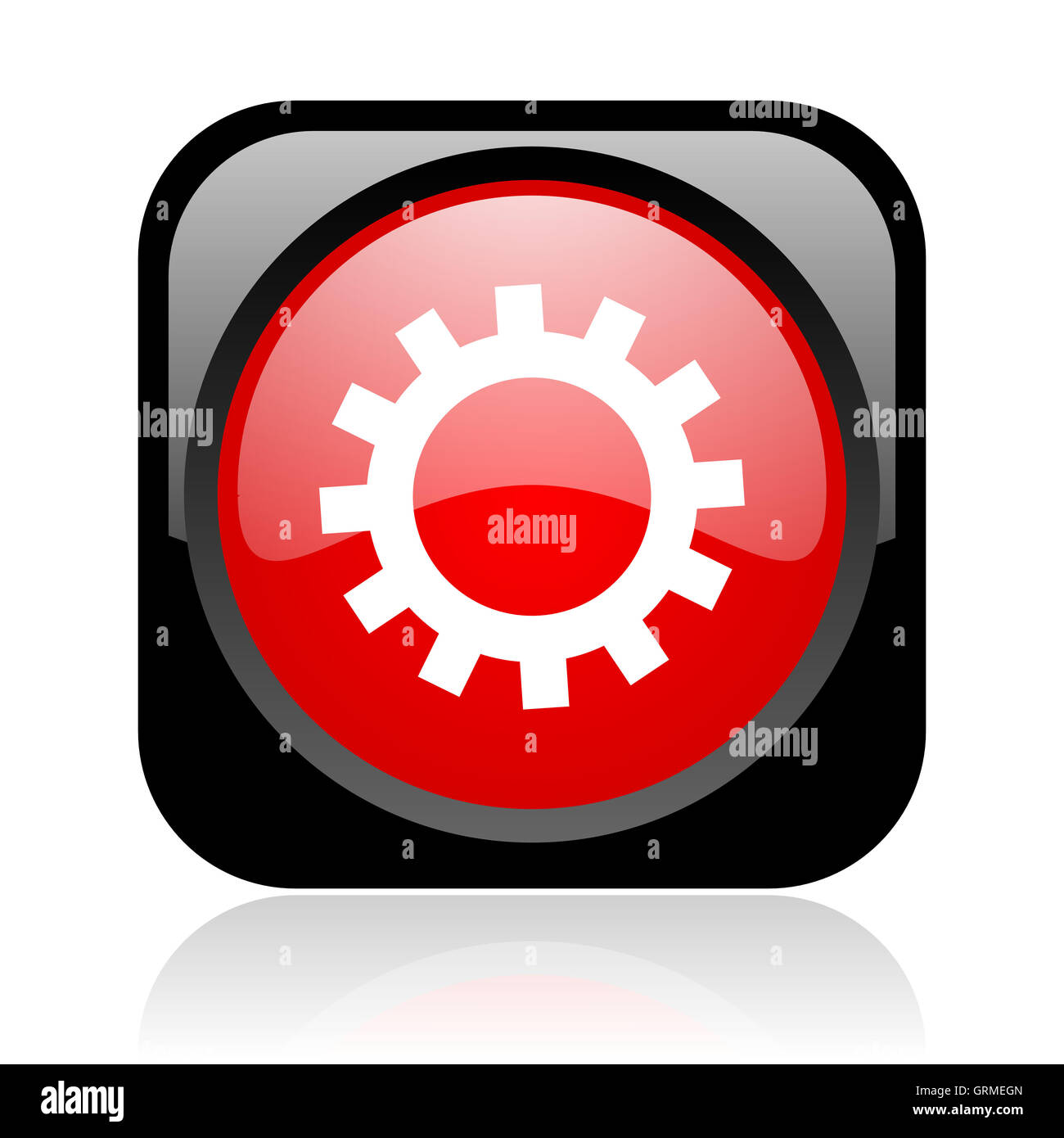Glossy 3d gear icon settings hi-res stock photography and images - Alamy