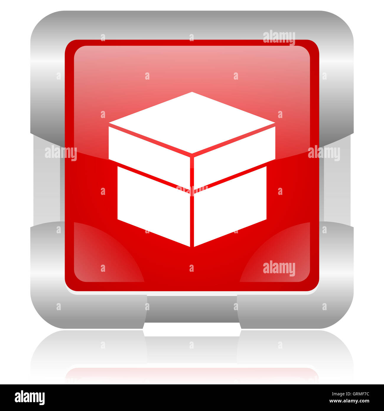 box red square web glossy icon Stock Photo - Alamy
