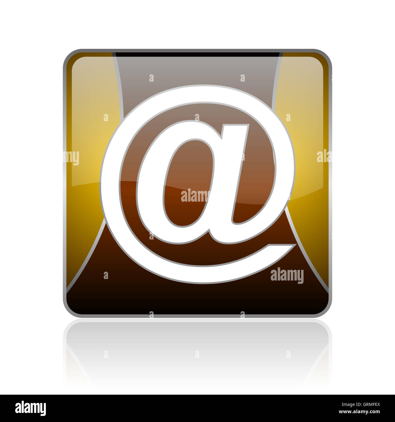Golden email icon hi-res stock photography and images - Alamy