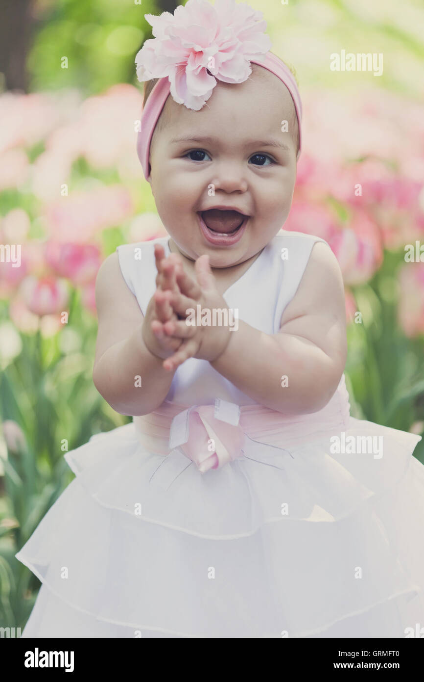 Little girl in an elegant dress Stock Photo - Alamy