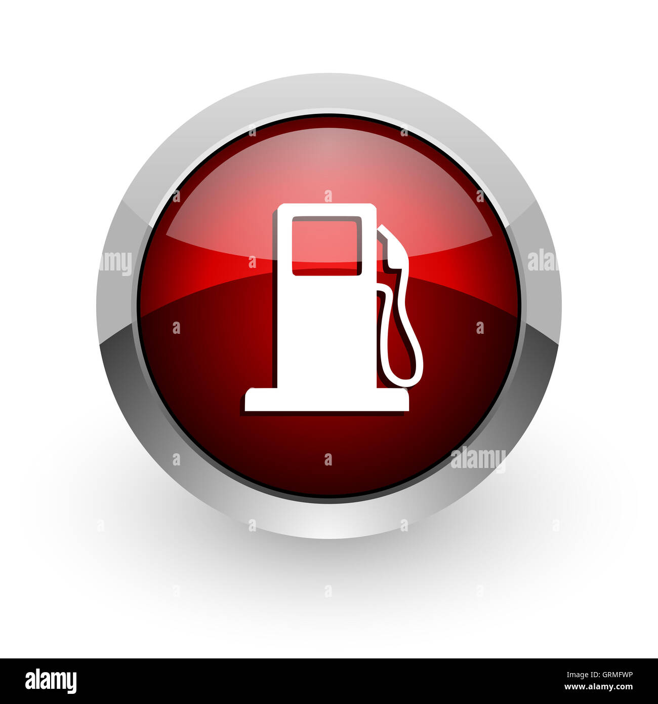 fuel red circle web glossy icon Stock Photo - Alamy