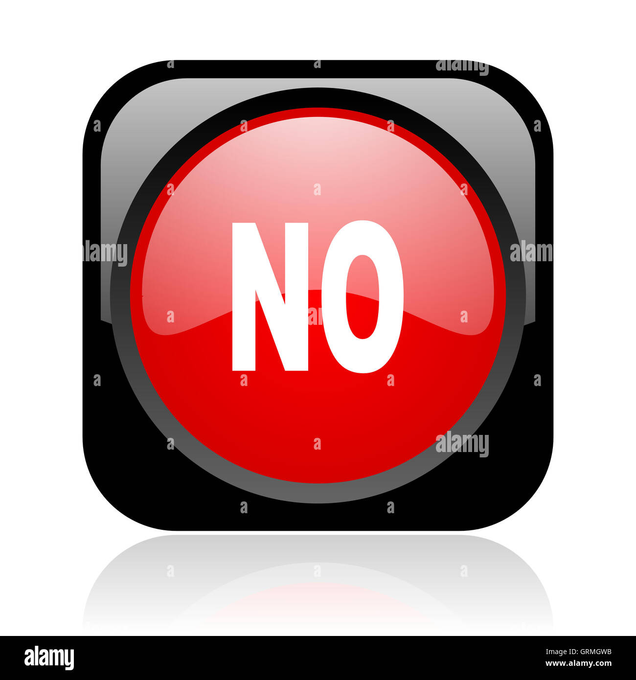 Glossy red 3d cancel symbol hi-res stock photography and images - Alamy