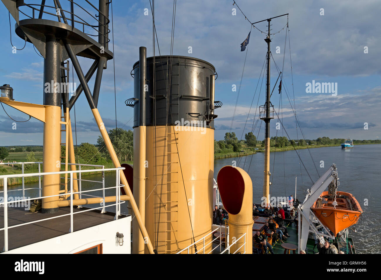 steam icebreaker ´Stettin´ on its way from Hamburg to Kiel, Kiel Canal