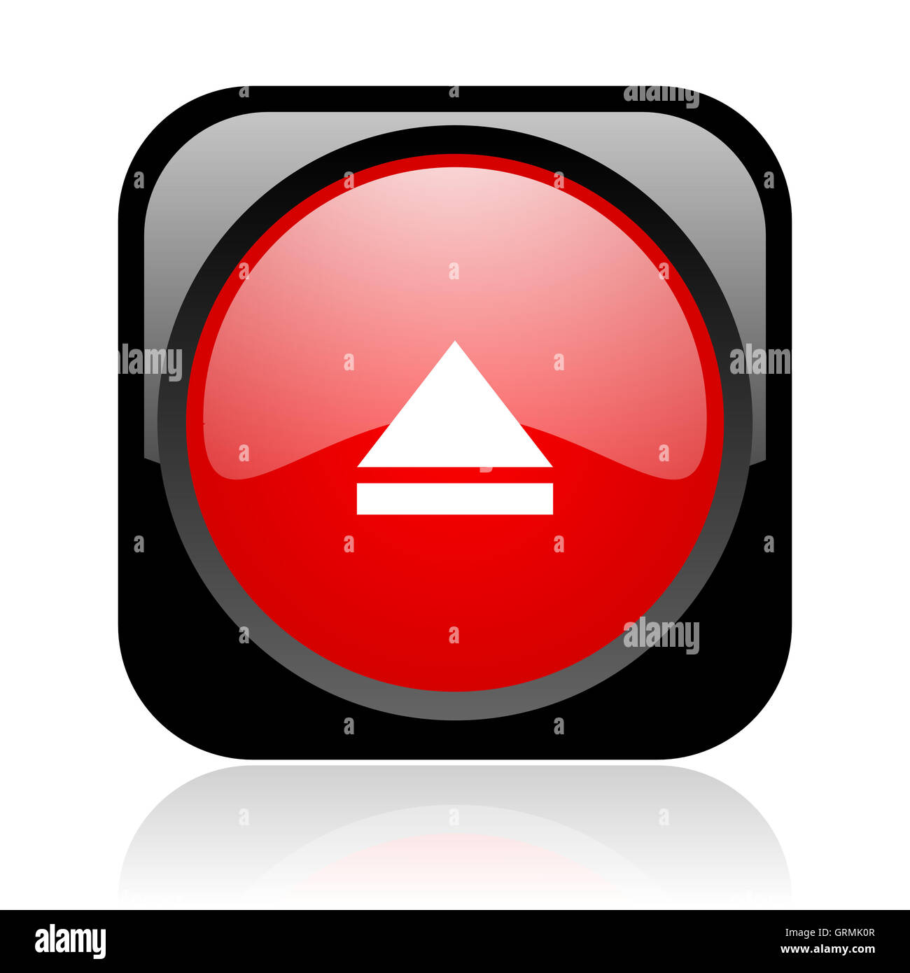 eject black and red square web glossy icon Stock Photo - Alamy