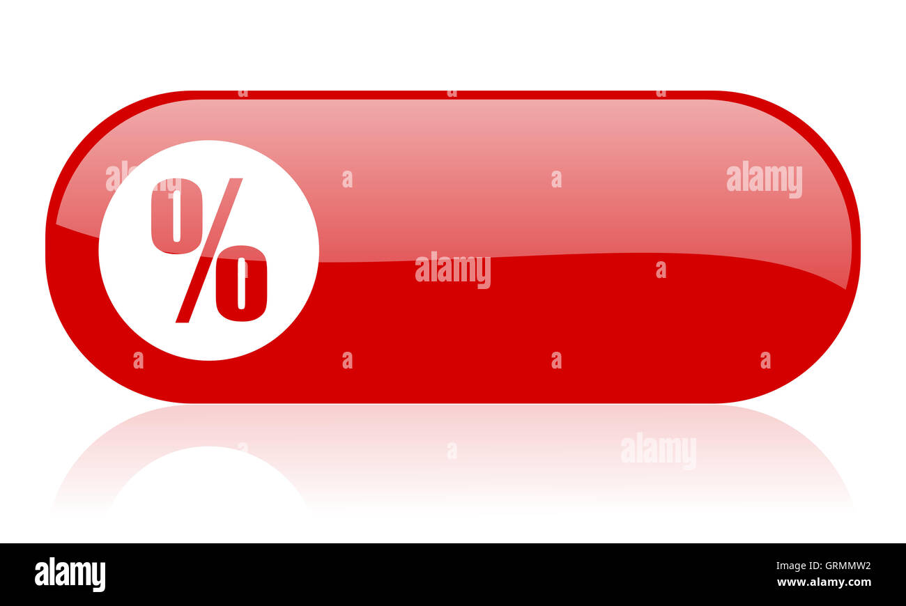 Percentage icon red percent hi-res stock photography and images - Alamy