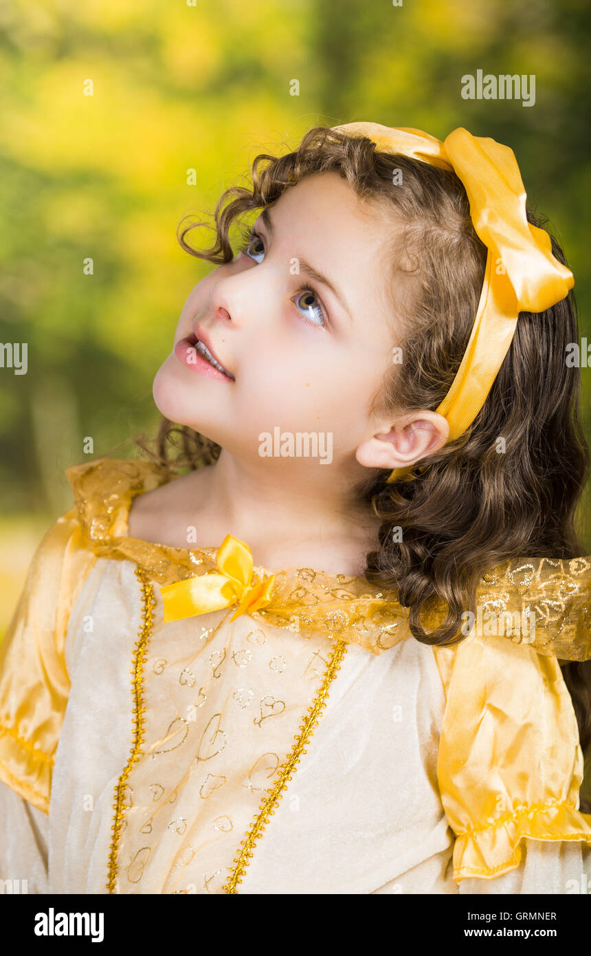 cute baby in yellow dress