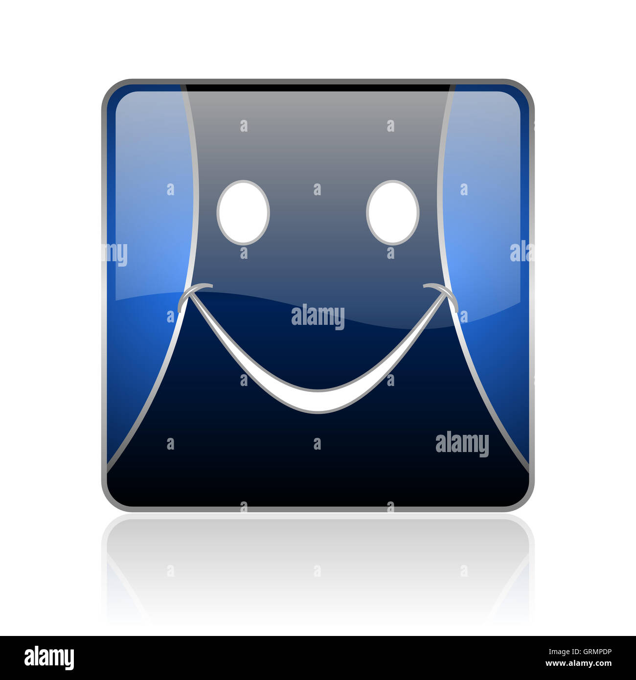Blue Square Smiley Logo