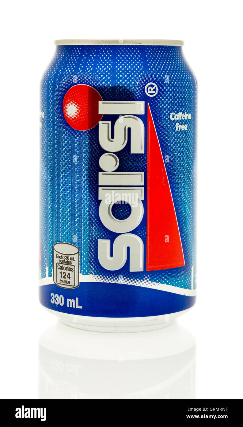 Winneconne, WI - 3 September 2016:  Can of Sarsi soda pop on an isolated background. Stock Photo