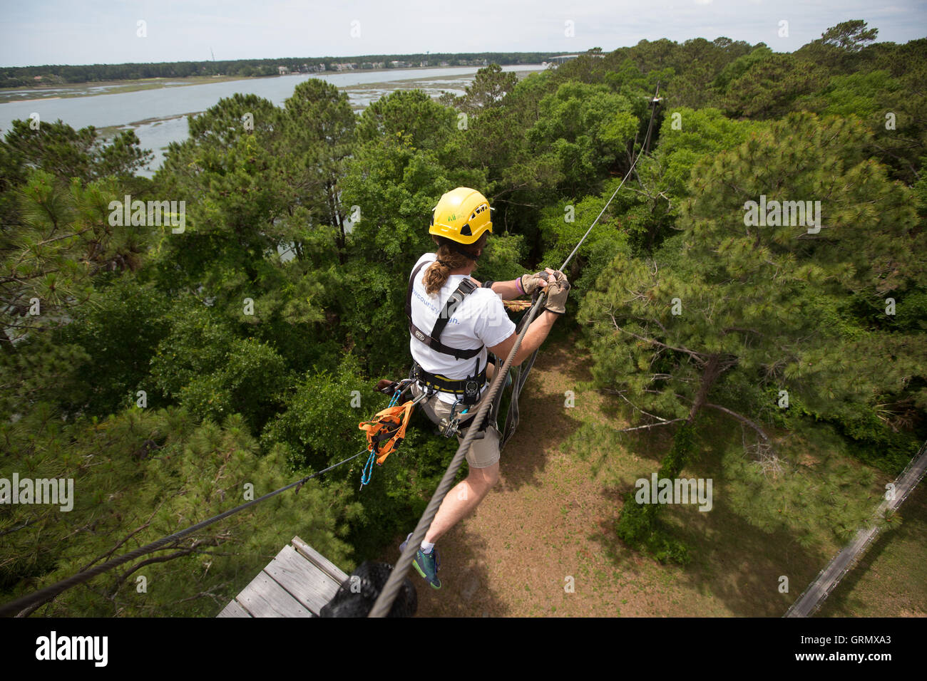 Zip Line park on Hilton Head Island, South Carolina Stock Photo Alamy