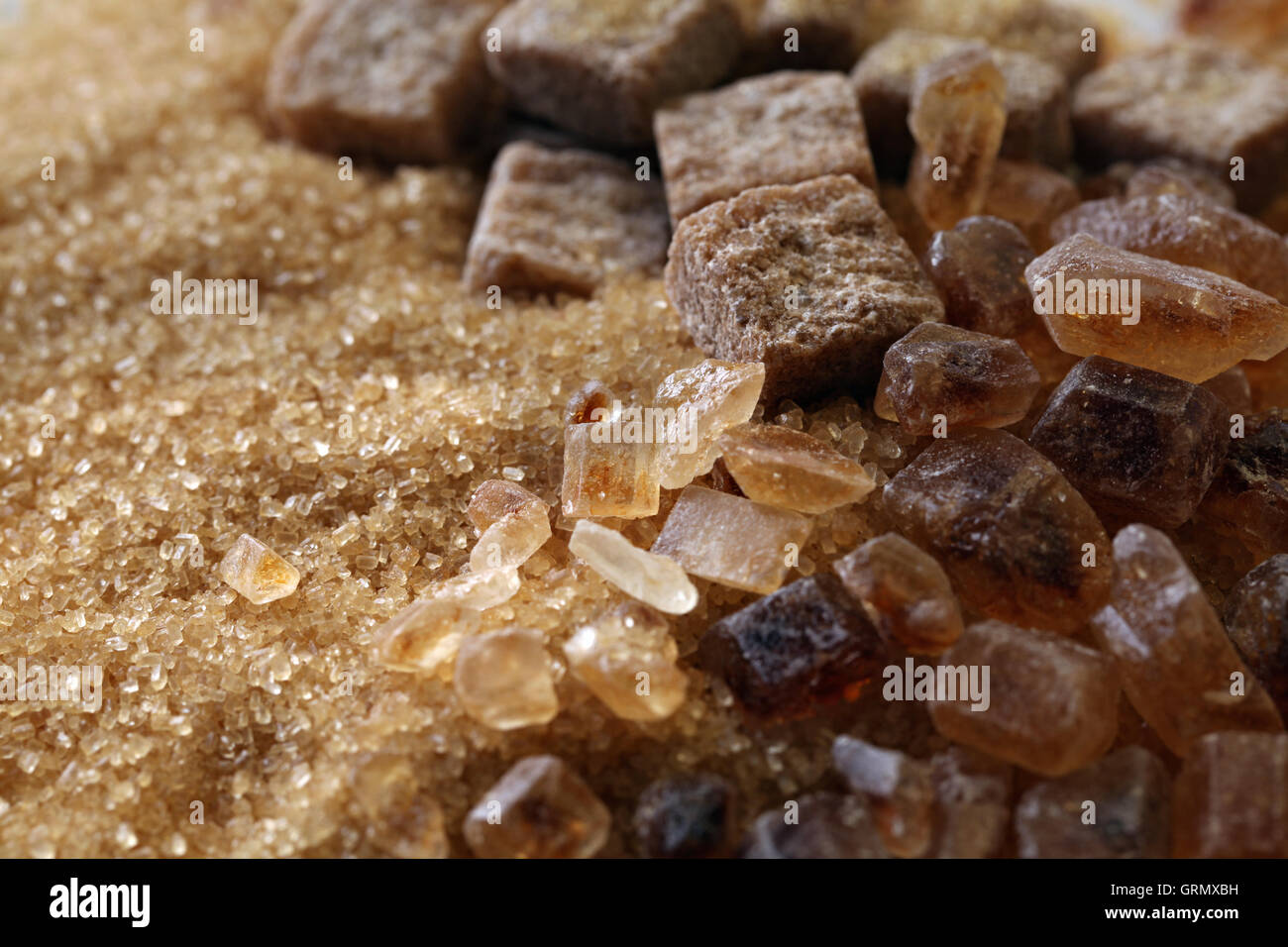 Natural browne cane sugar Stock Photo