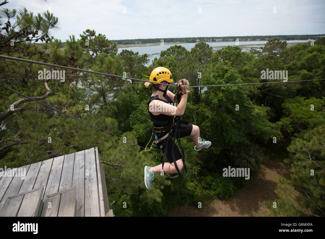 Zip Line park on Hilton Head Island, South Carolina Stock Photo Alamy