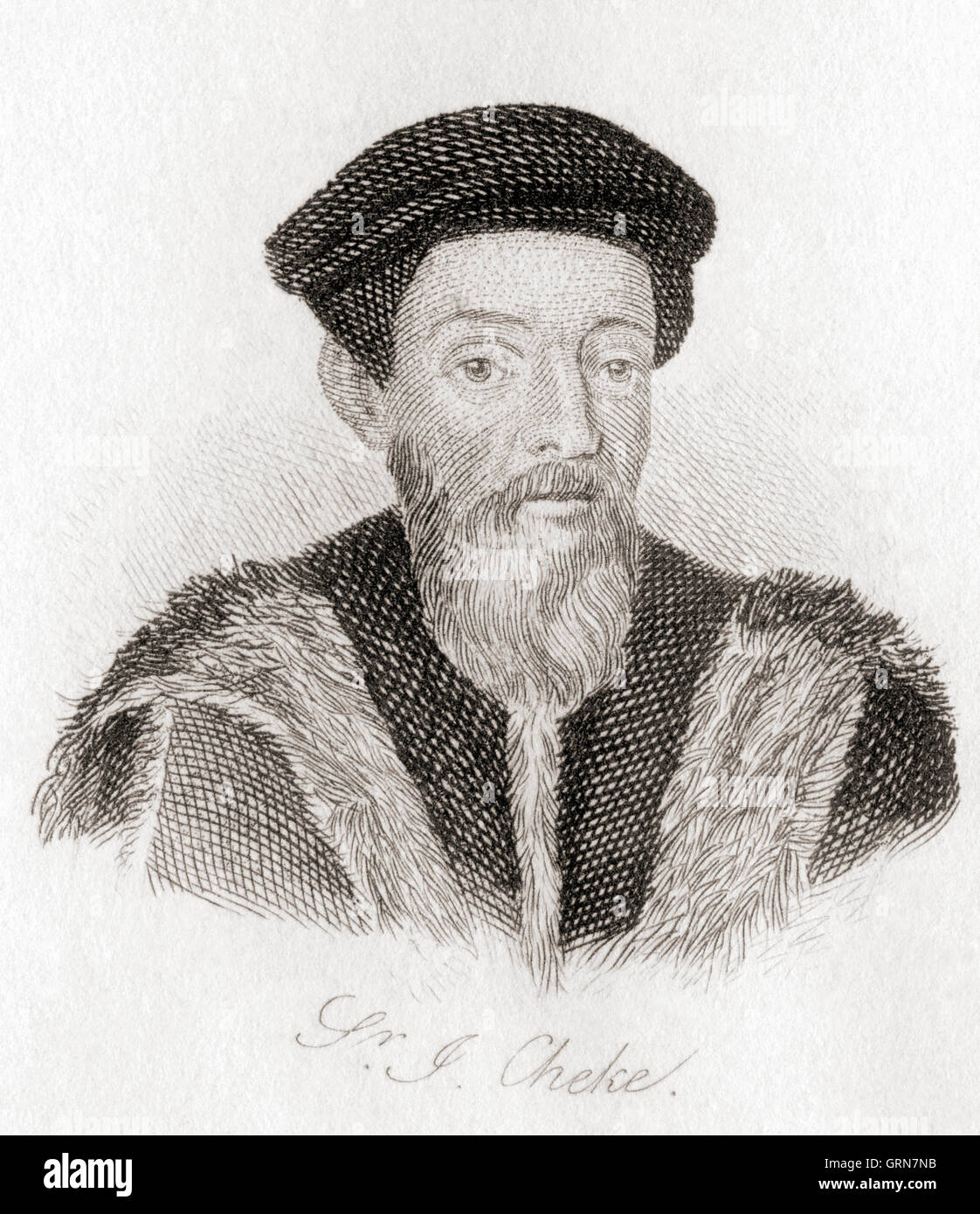 Sir John Cheke, 1514 – 1557.  English classical scholar and statesman. Stock Photo