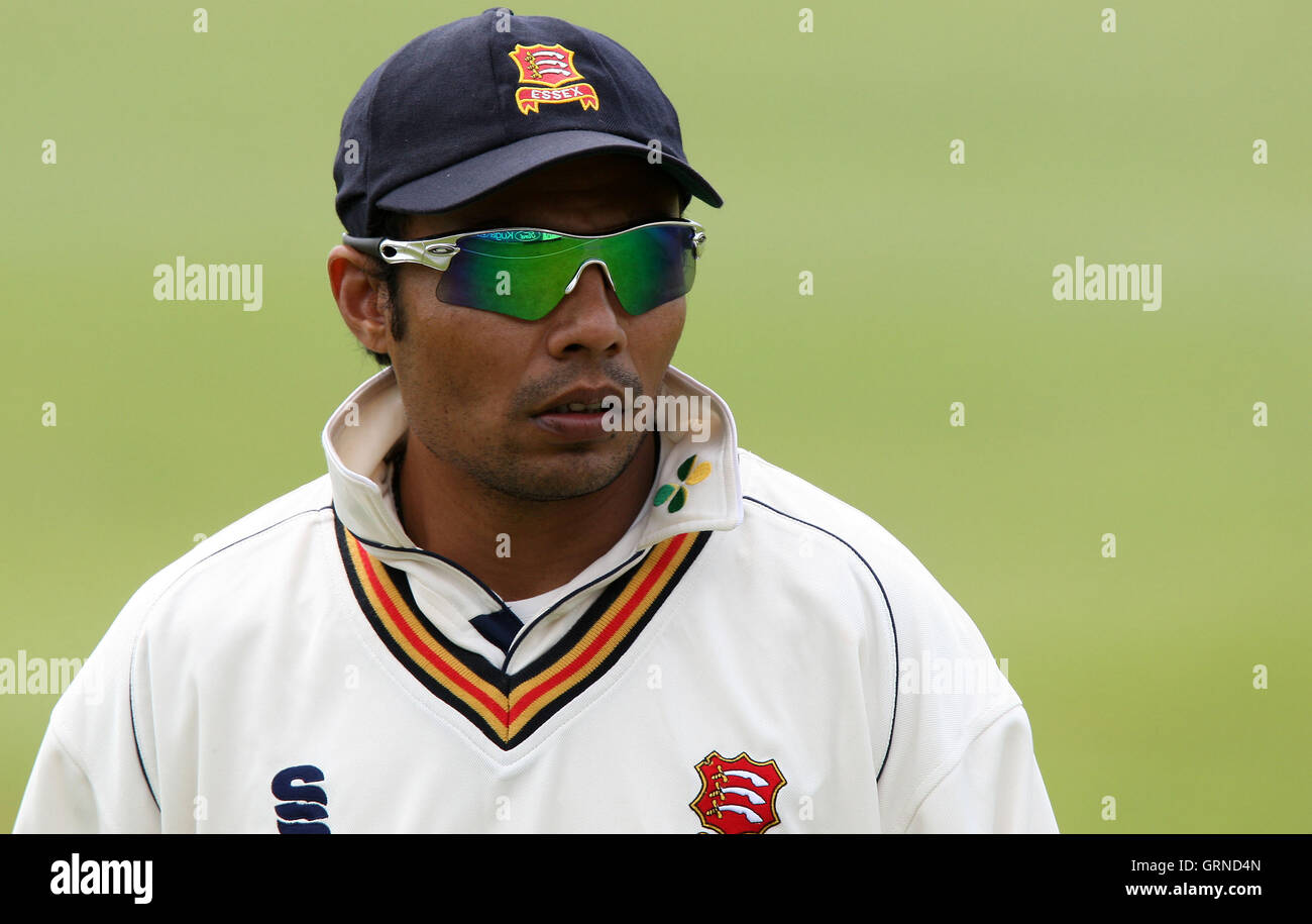 Danish Kaneria of Essex - Essex CCC vs Middlesex CCC-  LV County Championship Cricket at the Ford County Ground, Chelmsford -  08/06/09 Stock Photo